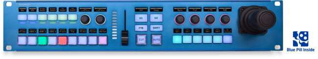 Skaarhoj RACK FUSION LIVE med NKK Buttons Hall Effect Joystick og Blue Pill