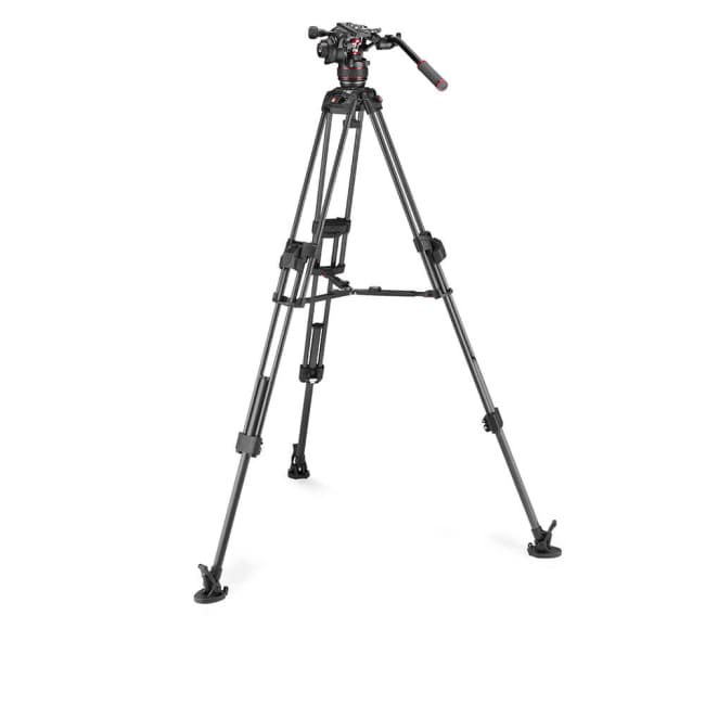 Manfrotto 608 + 645 Stativkit Video Nitrotech Fast Twin MS Karbonfiber