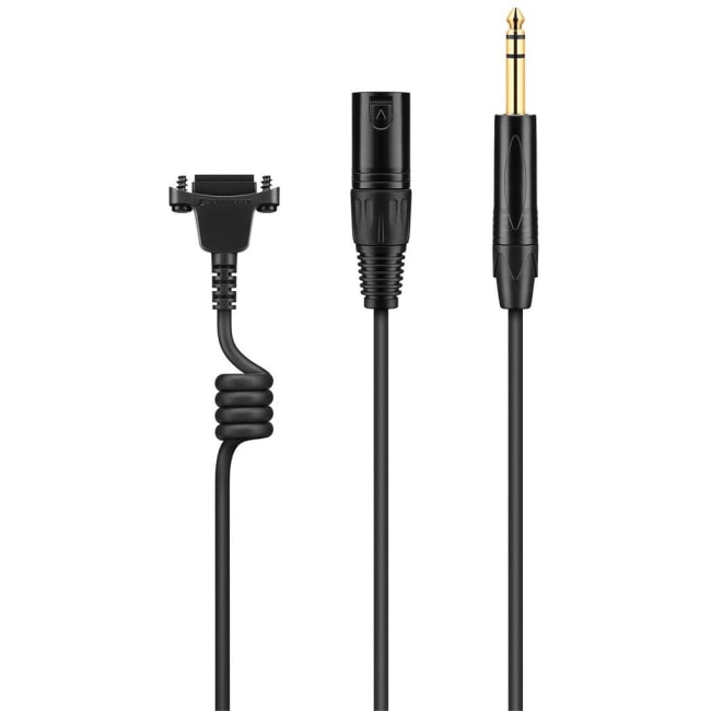 Sennheiser Cable-II-X3K1 Gold Headsetkabel 2m kort-spiral, 6,3mm/XLR3 Gullforgylt