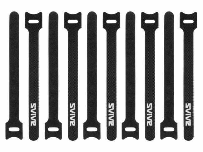 Svive SCABT10PAK Velcrostropp sort 16,5cm for bunting av kabel etc. Pakke med 10 stk