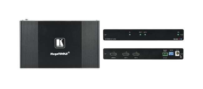 Kramer VM-2H2 HDMI 2.0 4k Splitter 1:2 reklokket