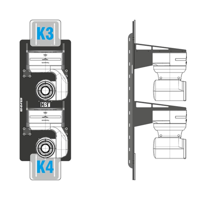 KST-ST-PTZ2V, PTZ.move System Holder 2x PTZ Vertikal