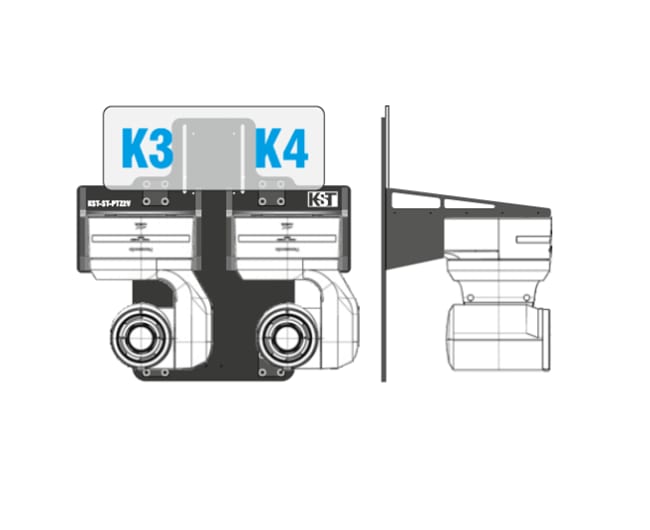 KST-ST-PTZ2H, PTZ.move System Holder 2x PTZ Horisontal