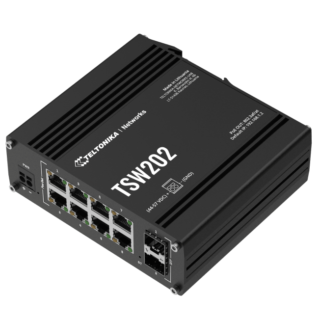 Teltonika TSW202 industriell PoE-switch