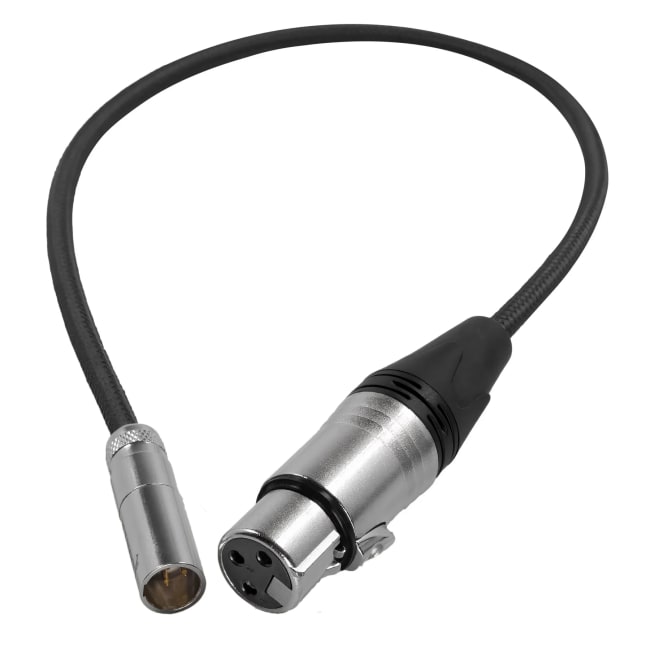 Kondor Blue KB-MXLR-16 XLR-F til Mini-XLR-M Kabel Sort