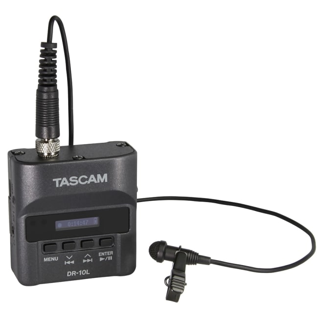 Tascam DR-10L Portabel Opptaker med Lavalier Mikrofon