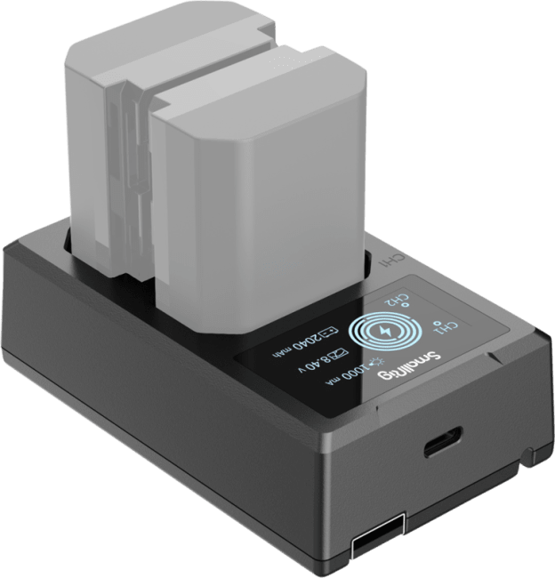 SmallRig 4087 dobbel lader for Sony NP‑FZ100 batterier