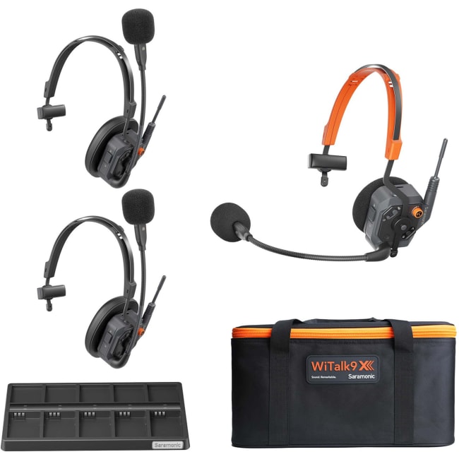 Saramonic WiTalk9 X-3S Single-Ear Intercom Sett 3 Personer