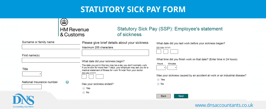 Statutory Sick Pay Form