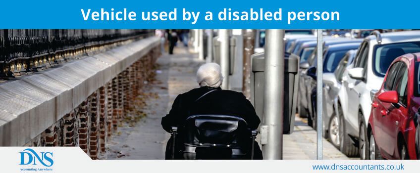 vehicle used by a disabled person vehicle used by a disabled person