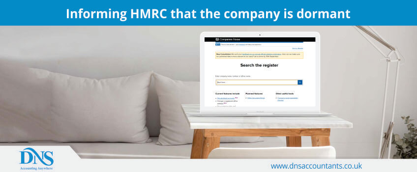 Informing HMRC that the company is dormant Informing HMRC that the company is dormant