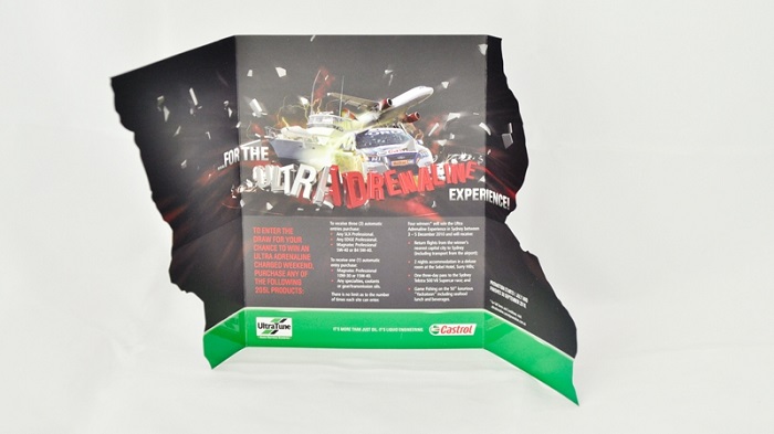 Brochure giới thiệu sự kiện giới thiệu Castrol khi mở Brochure giới thiệu sự kiện giới thiệu Castrol với kích thước phá cách