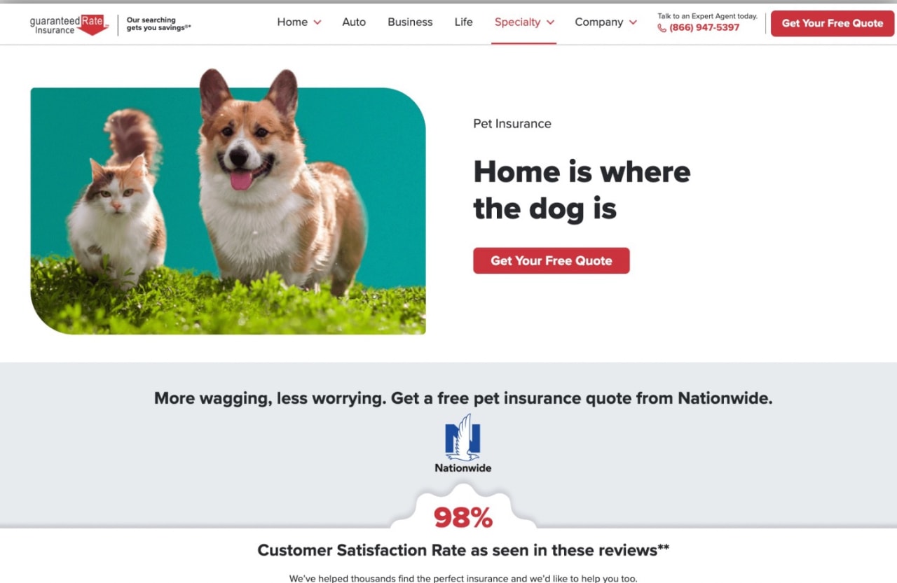 Pet Insurance Partnership with Nationwide