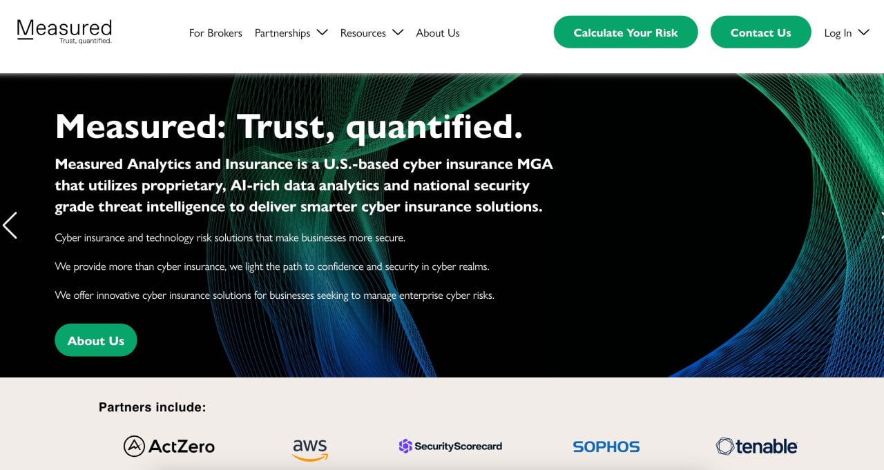 Rebrand/Website Redesign of Measured (Cyber Insurance)