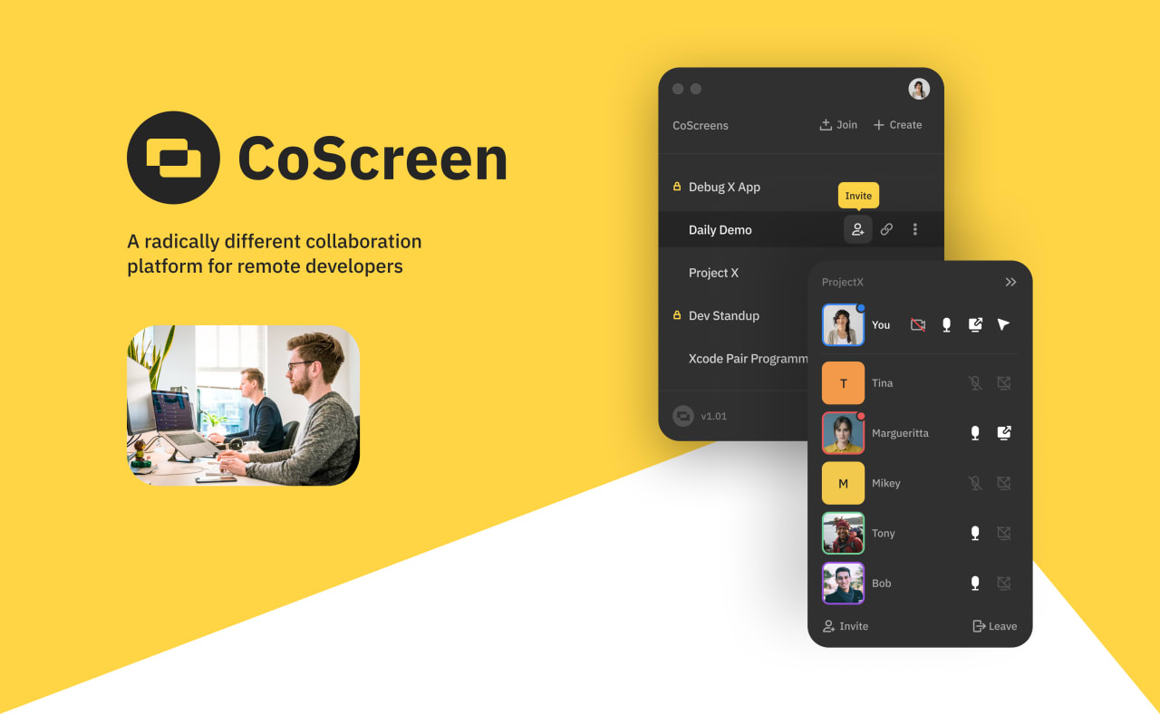 CoScreen: Collaborative Screen Sharing by Datadog