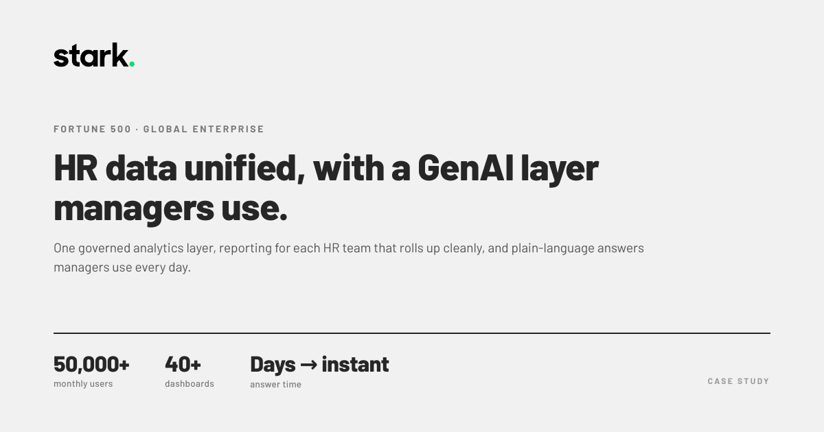 HR data unified, with a GenAI layer managers use.