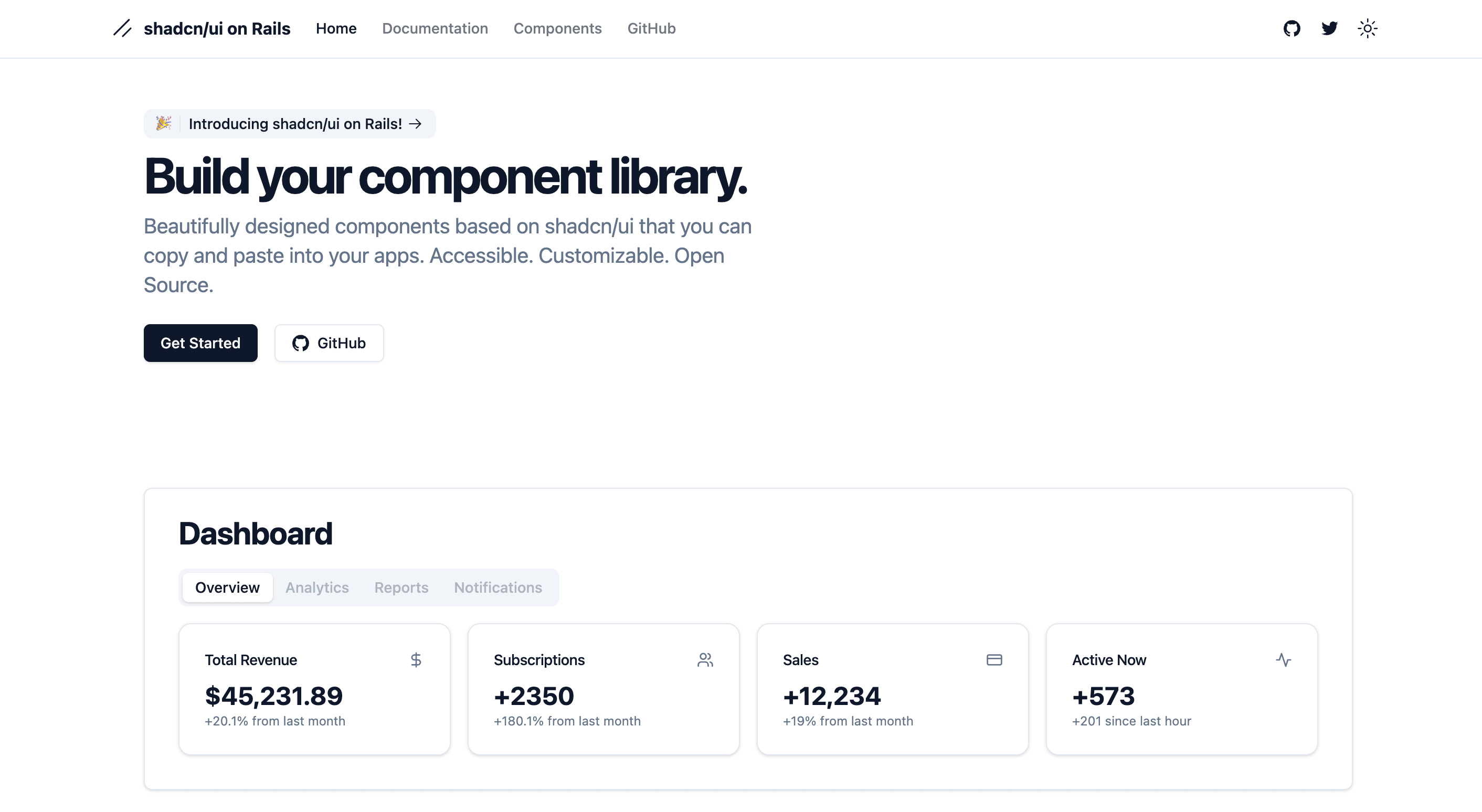 shadcn/ui on Rails