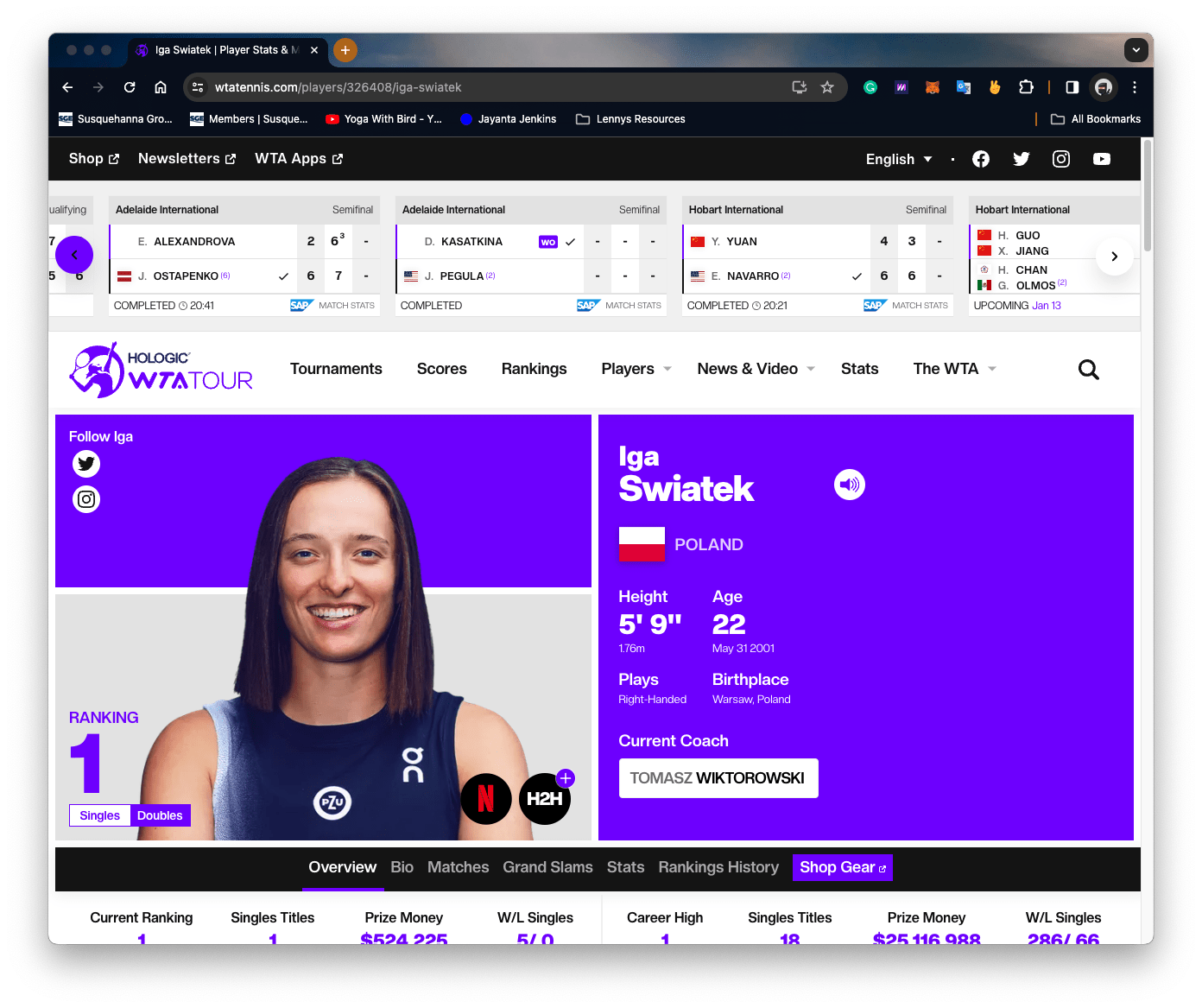 WTA Story