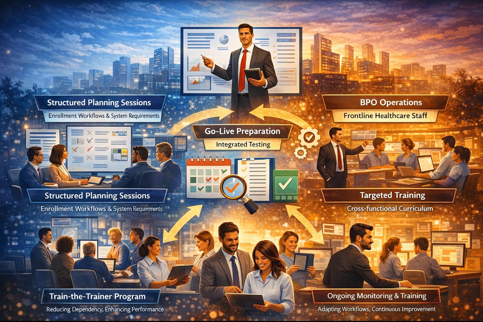 Hybrid Enrollment Operations (Onshore + BPO Scale)