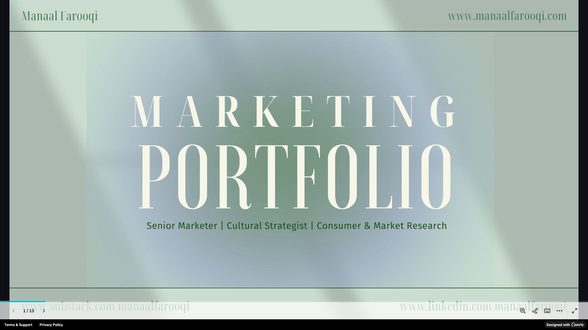 Manaal Farooqi's Portfolio