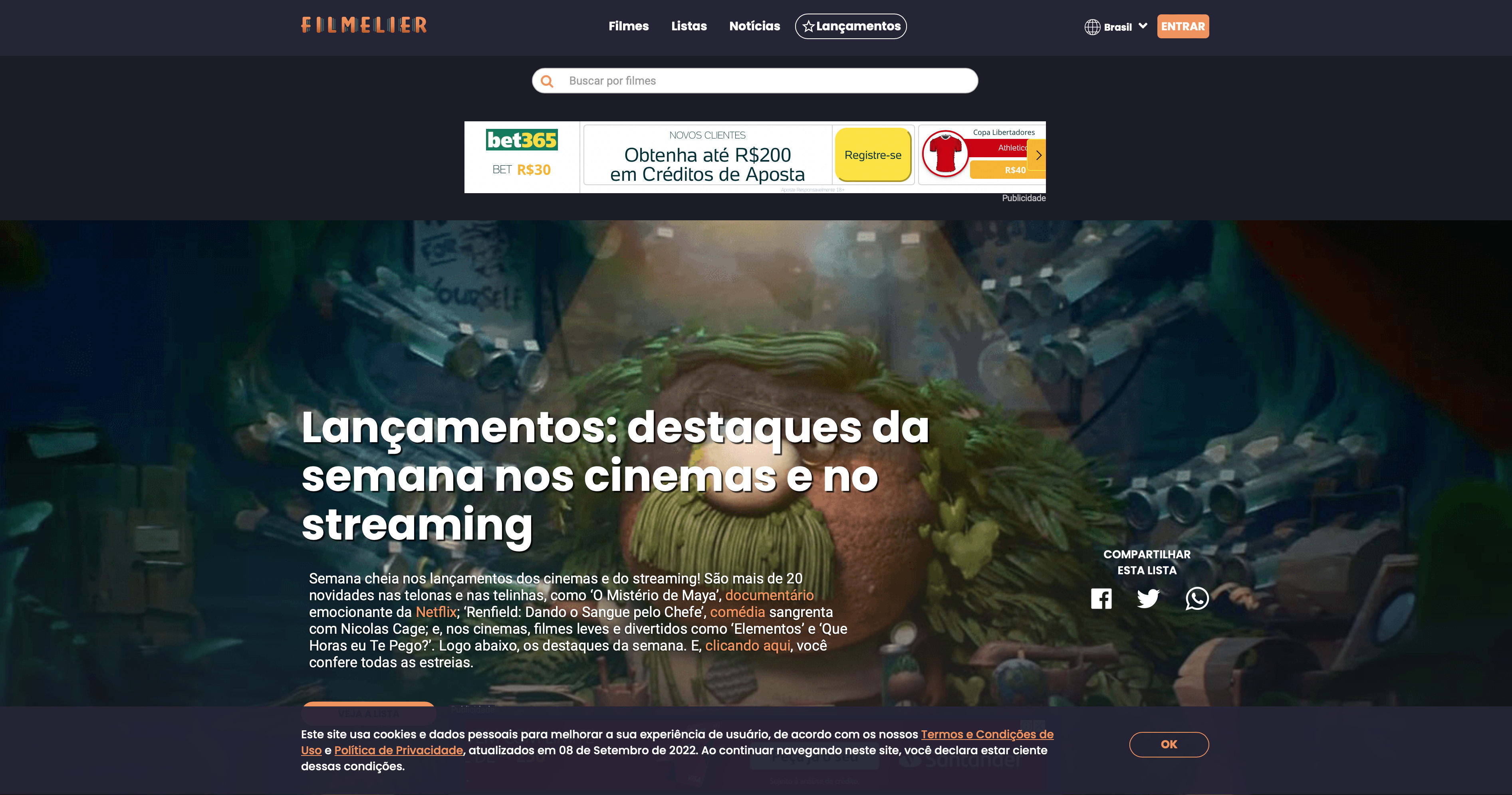 All streaming updates and recommendations in a single place