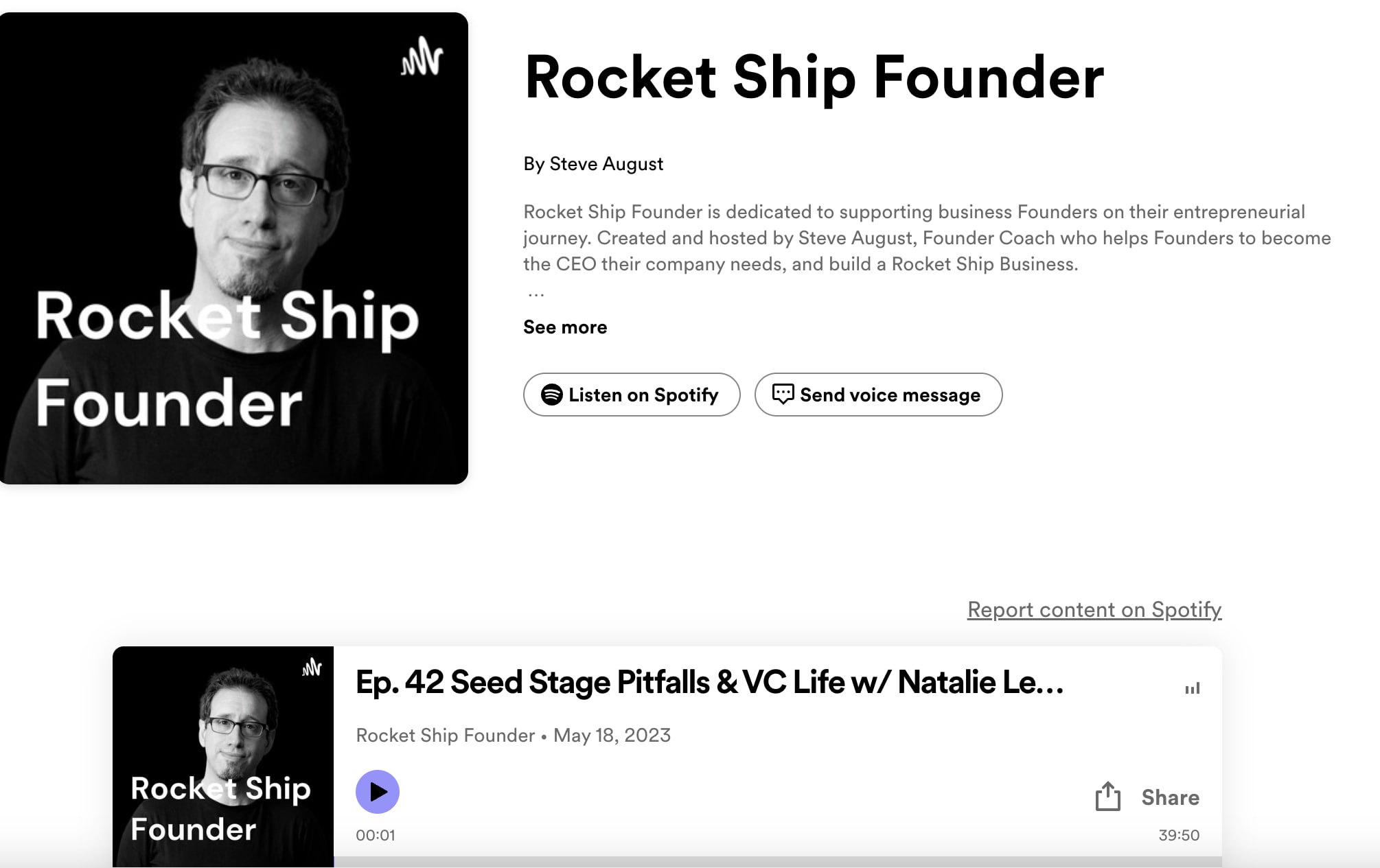 Rocket Ship Founder Podcast