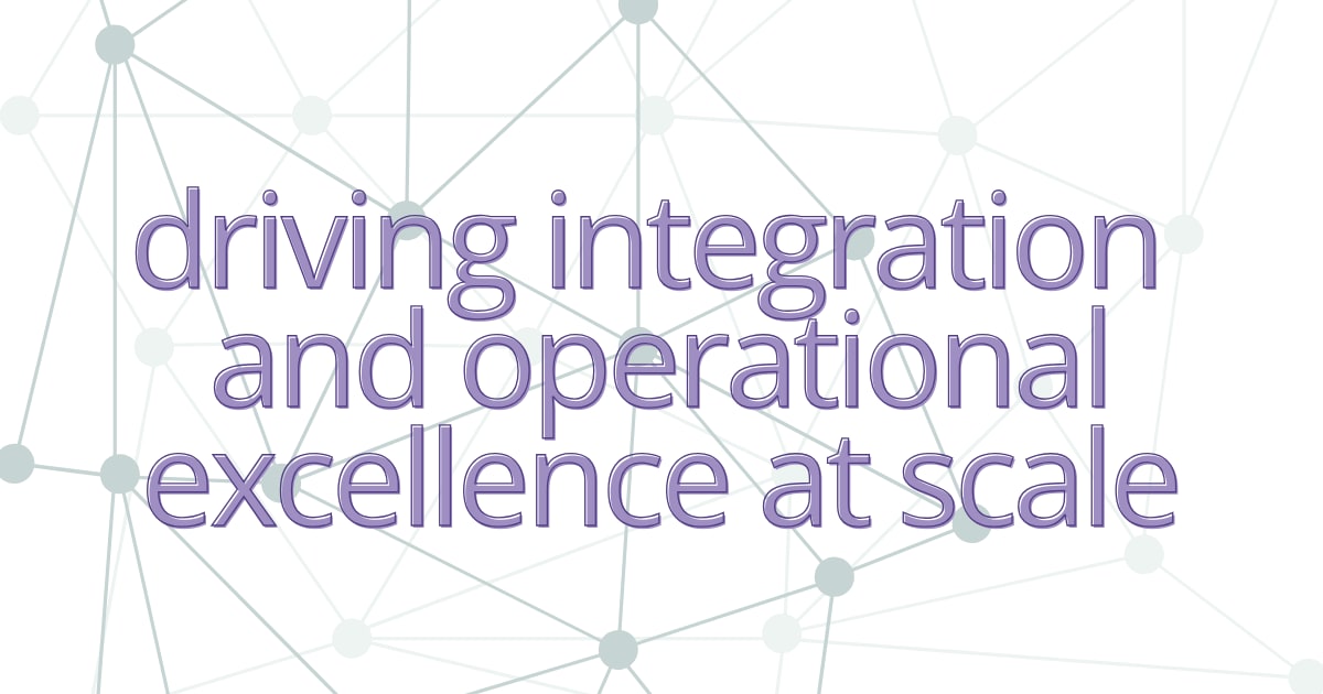 Driving Integration & Operational Excellence at Scale