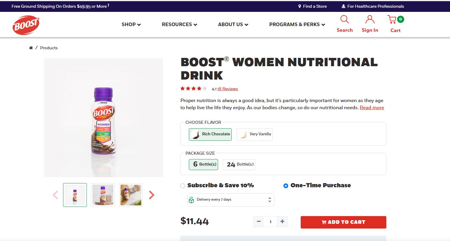 Boost Women Launch (Nestlé Health Science)