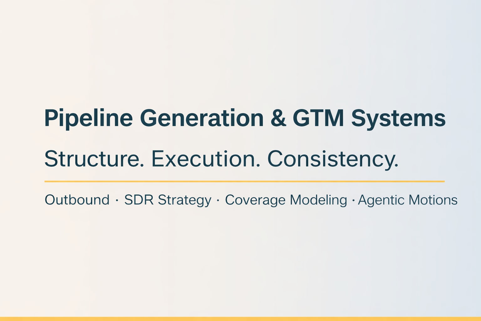 Jon Rheaume | Revenue Architecture & Pipeline Systems