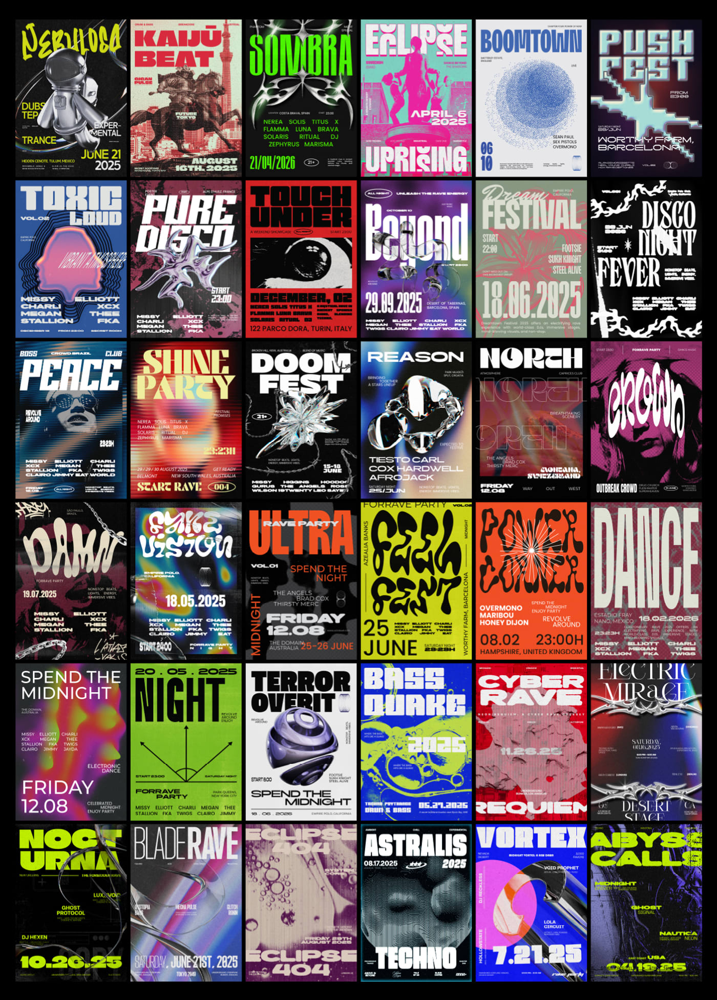 Rave Poster & Flyer Collection VOL 1