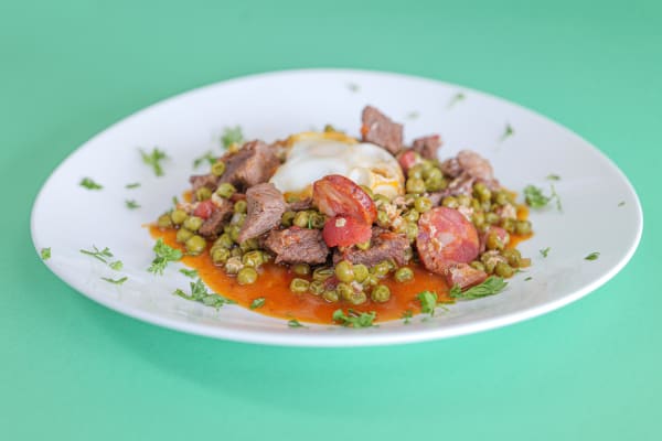 Photo of the recipe Peas with Poached Eggs and Beef