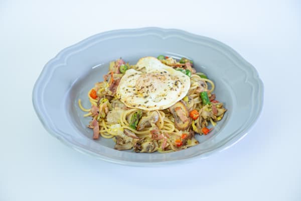 Photo of the recipe Sautéed Spaghetti with Vegetables and Bacon