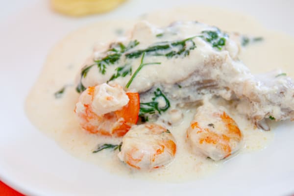 Photo of the recipe Monkfish with Shrimp and Cilantro Sauce