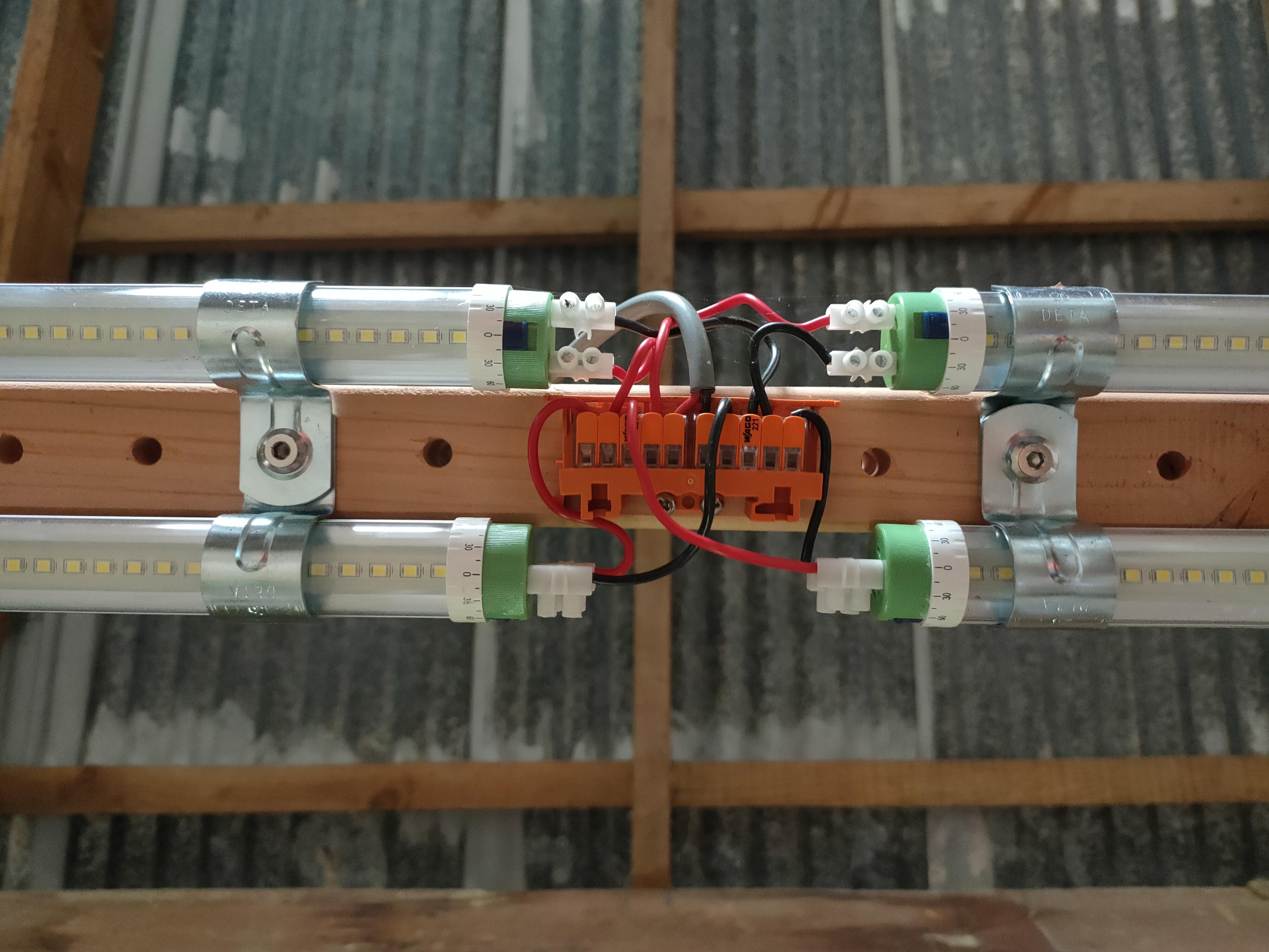 Hanging lights close up