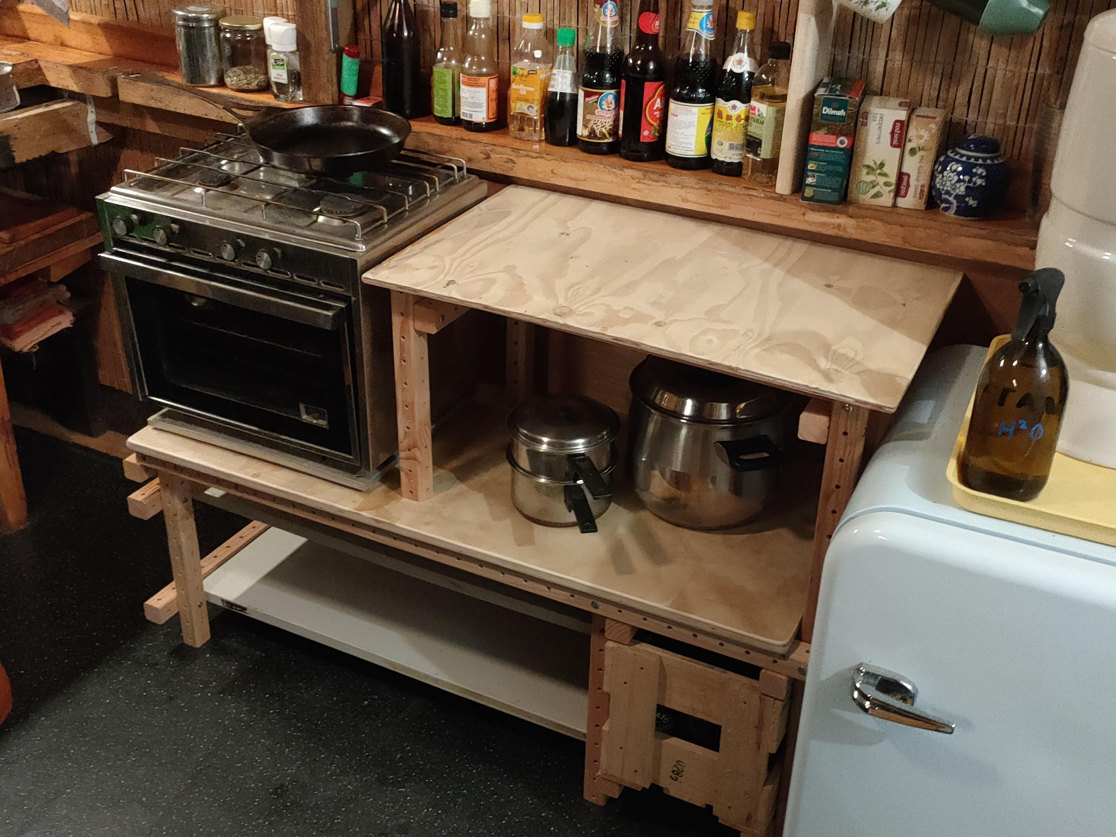 Kitchen unit bench