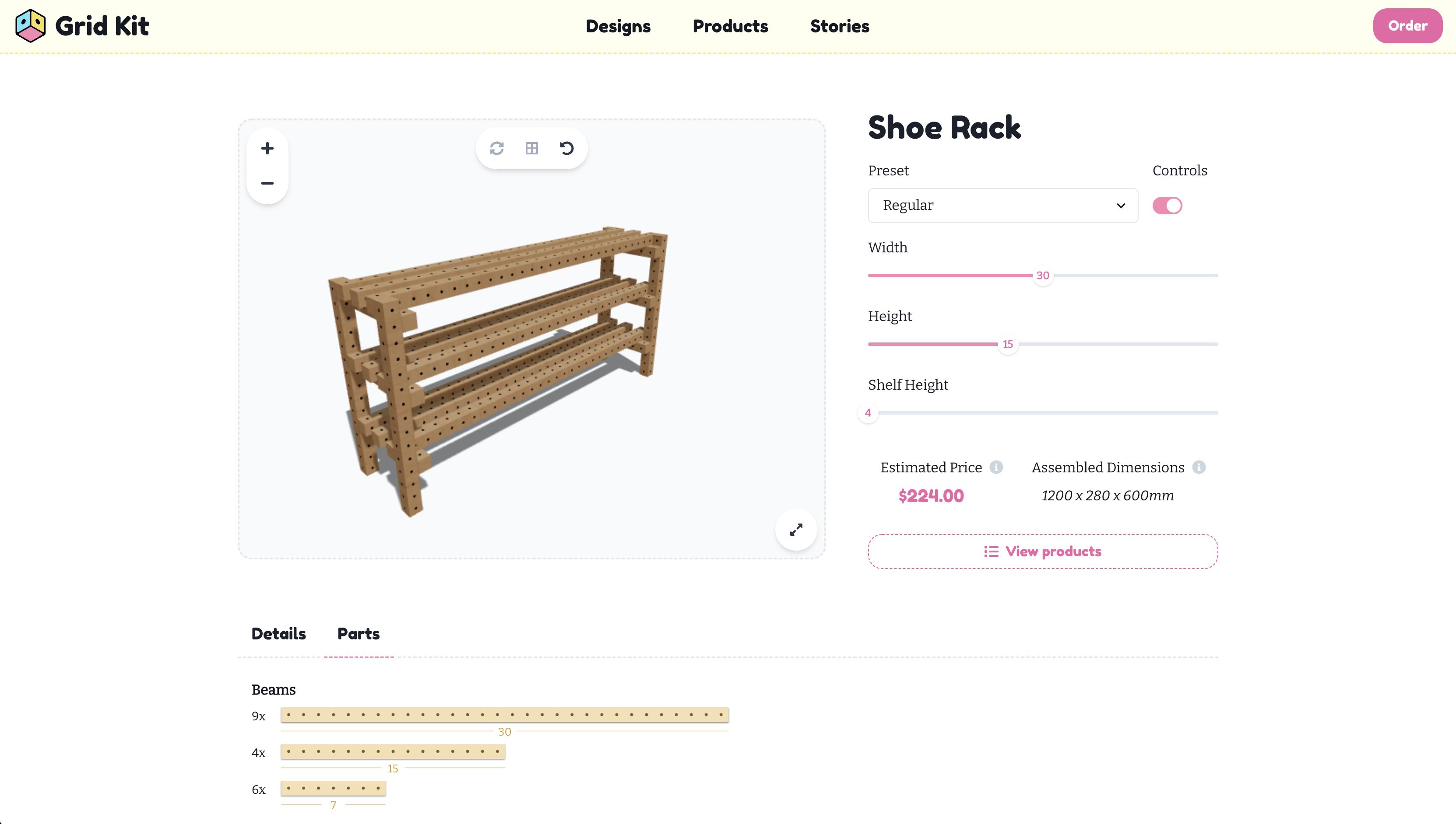 Shoe rack design