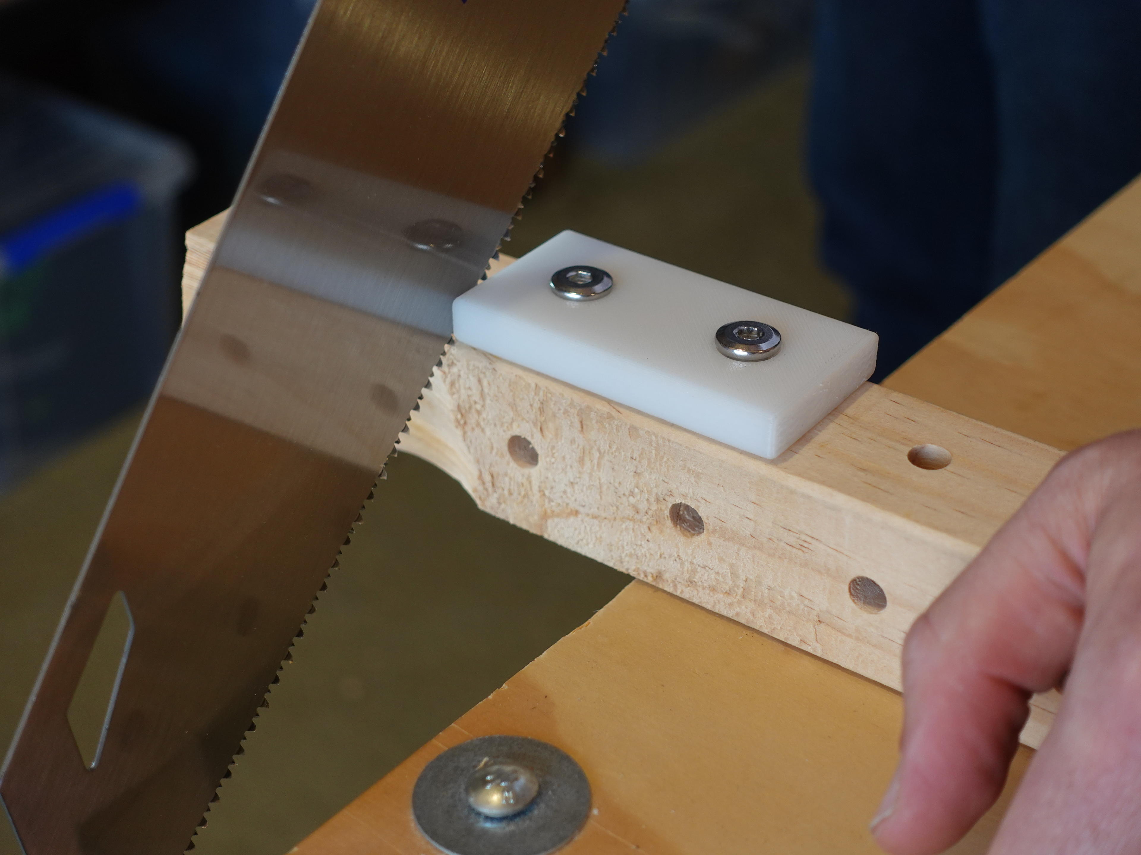 How to cut using saw and custom cut alignment tool.