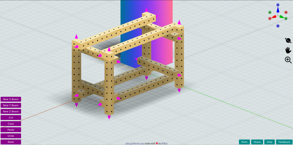 A simple example of a design in the playground