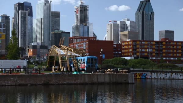 Quartier Griffintown dans l'arrondissement du Sud-Ouest à Montréal.