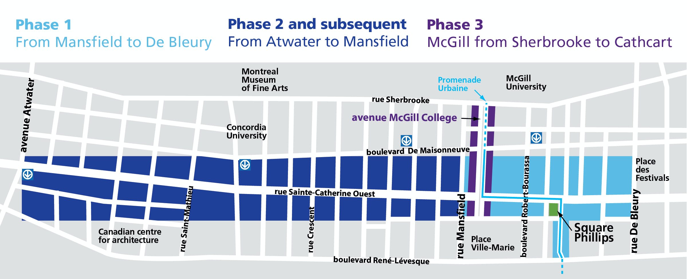 Map of Rue Sainte-Catherine 3 phase project