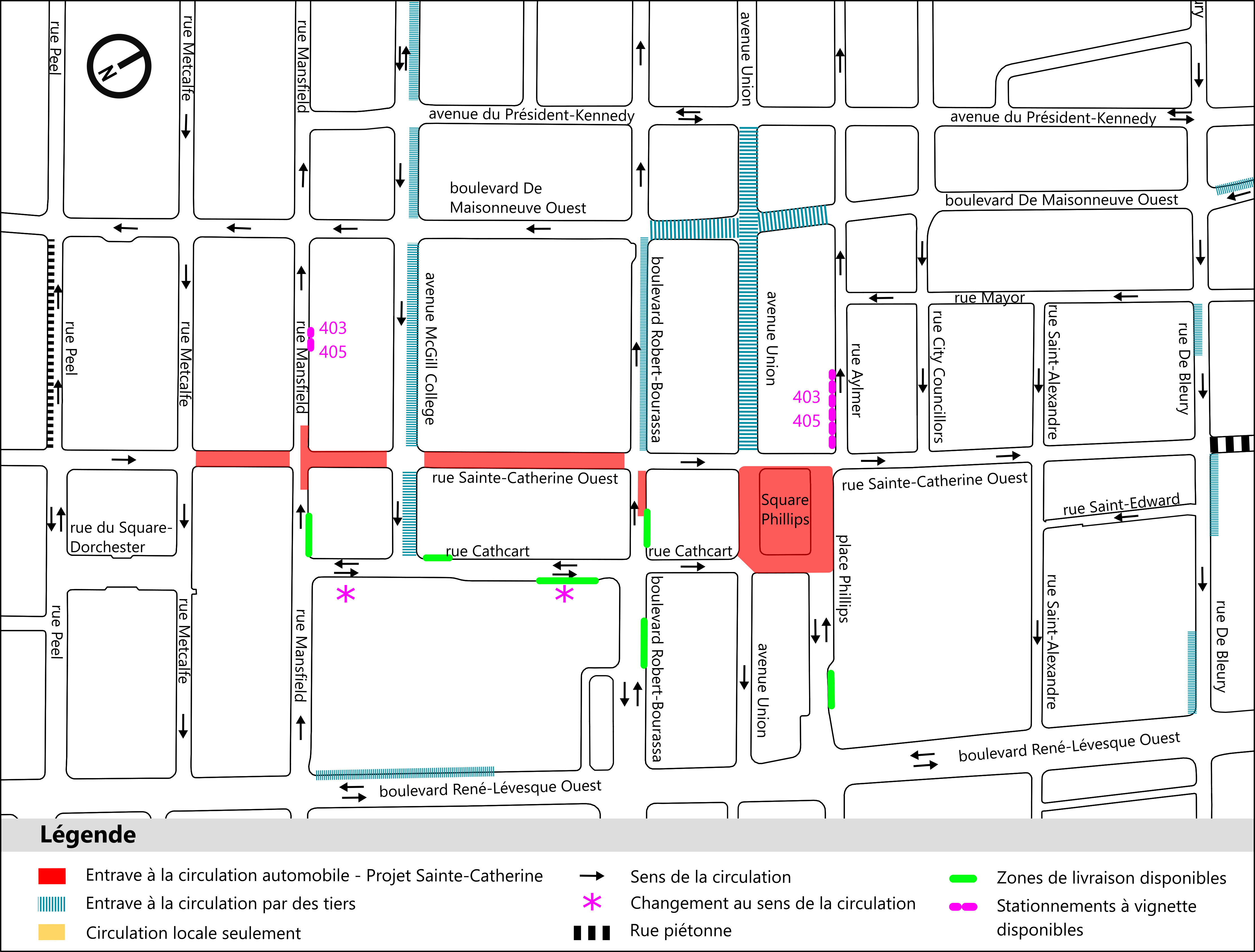 Carte à la circulation et zones de livraison commerciales - dès le 12 juillet 2021