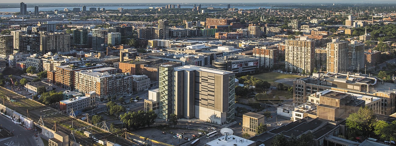 Vue aérienne du quartier Griffintown