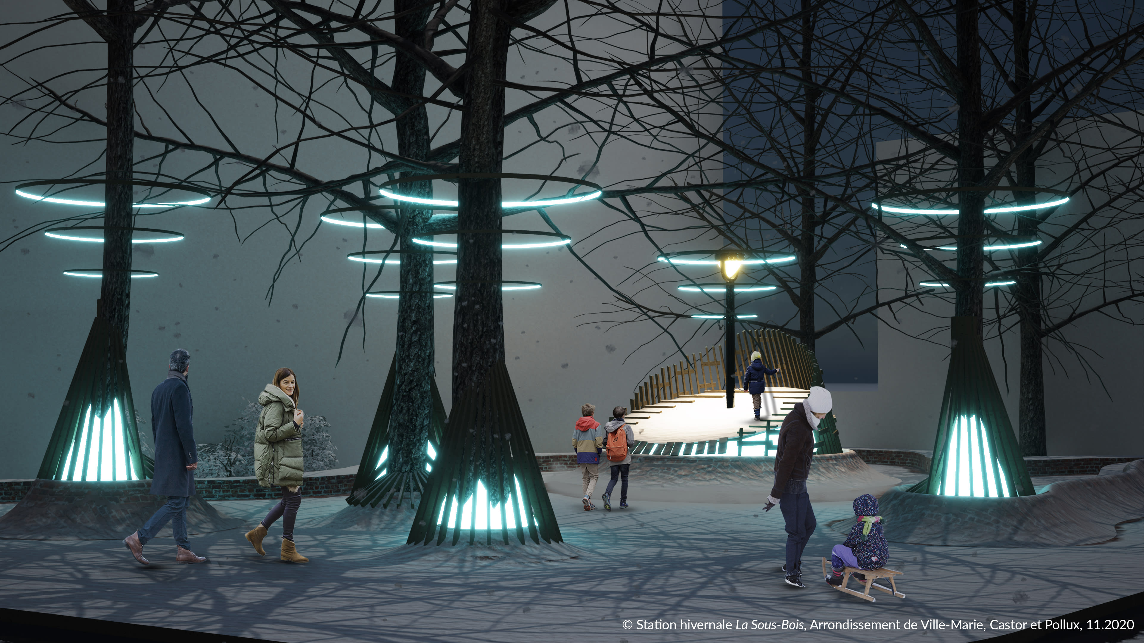 Station hivernale « La Sous-bois » au parc Charles-Mayer