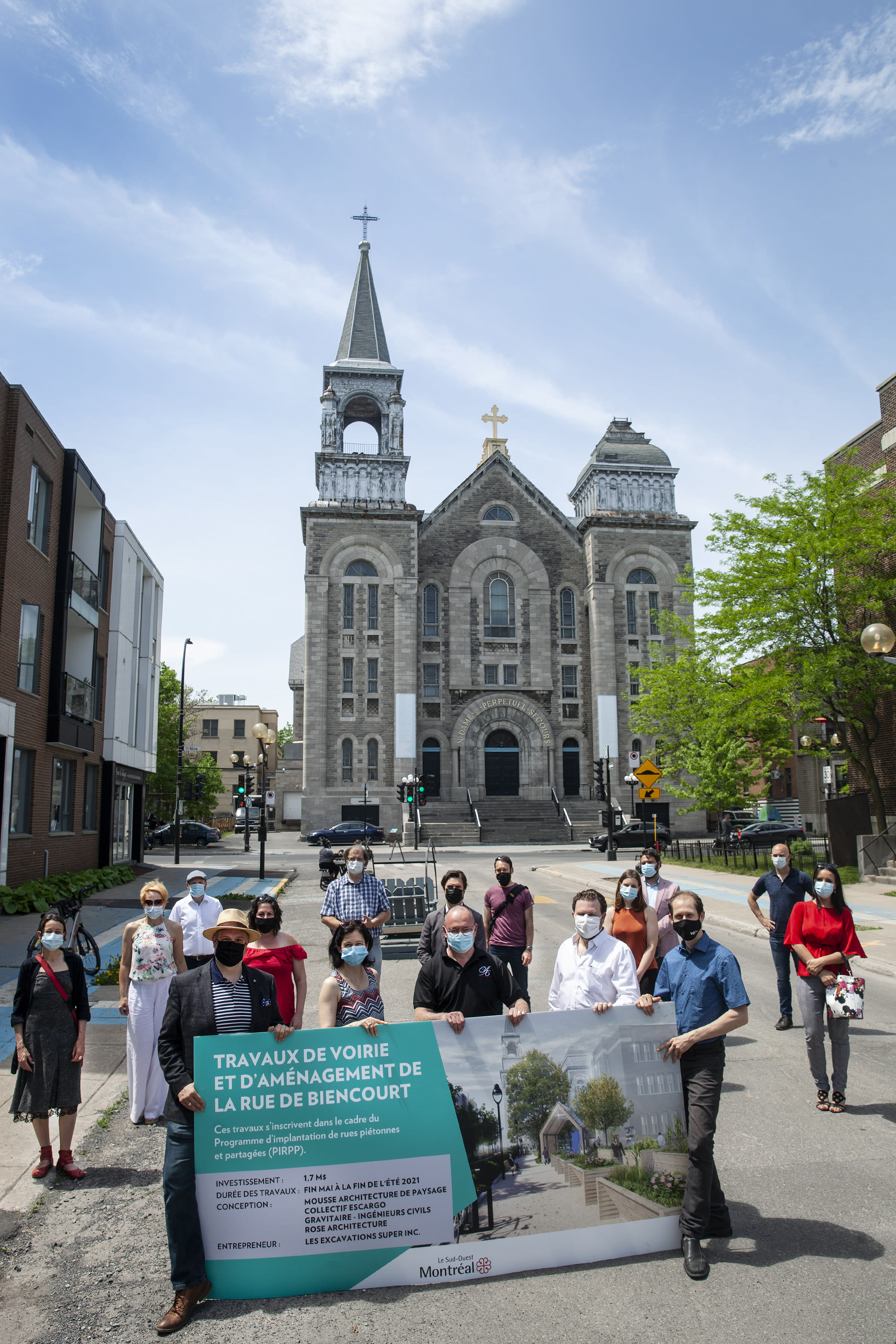 Lancement des travaux du parvis De Biencourt