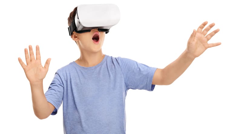Atelier de réalité virtuelle à la bibliothèque de Pierrefonds.