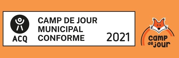 bandeau attestant de la certification ACQ des camps de jour de l'arrondissement d'Ahuntsic-Cartierville