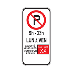 Panneau parking privé réservé aux résidents stationnement interdit