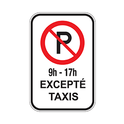 Illustration de panneau pour les zone réservé aux taxis