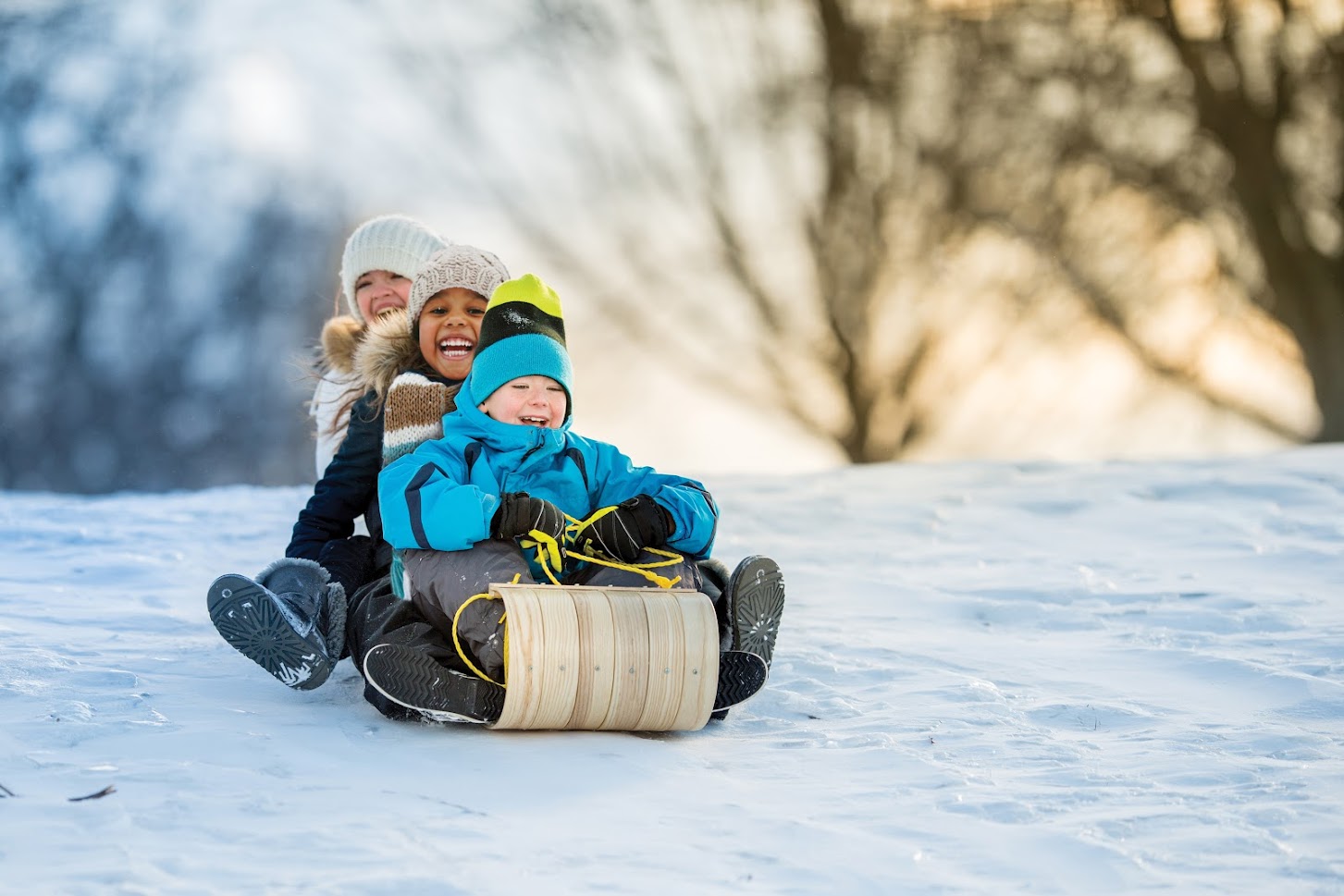 Enfants en luge
