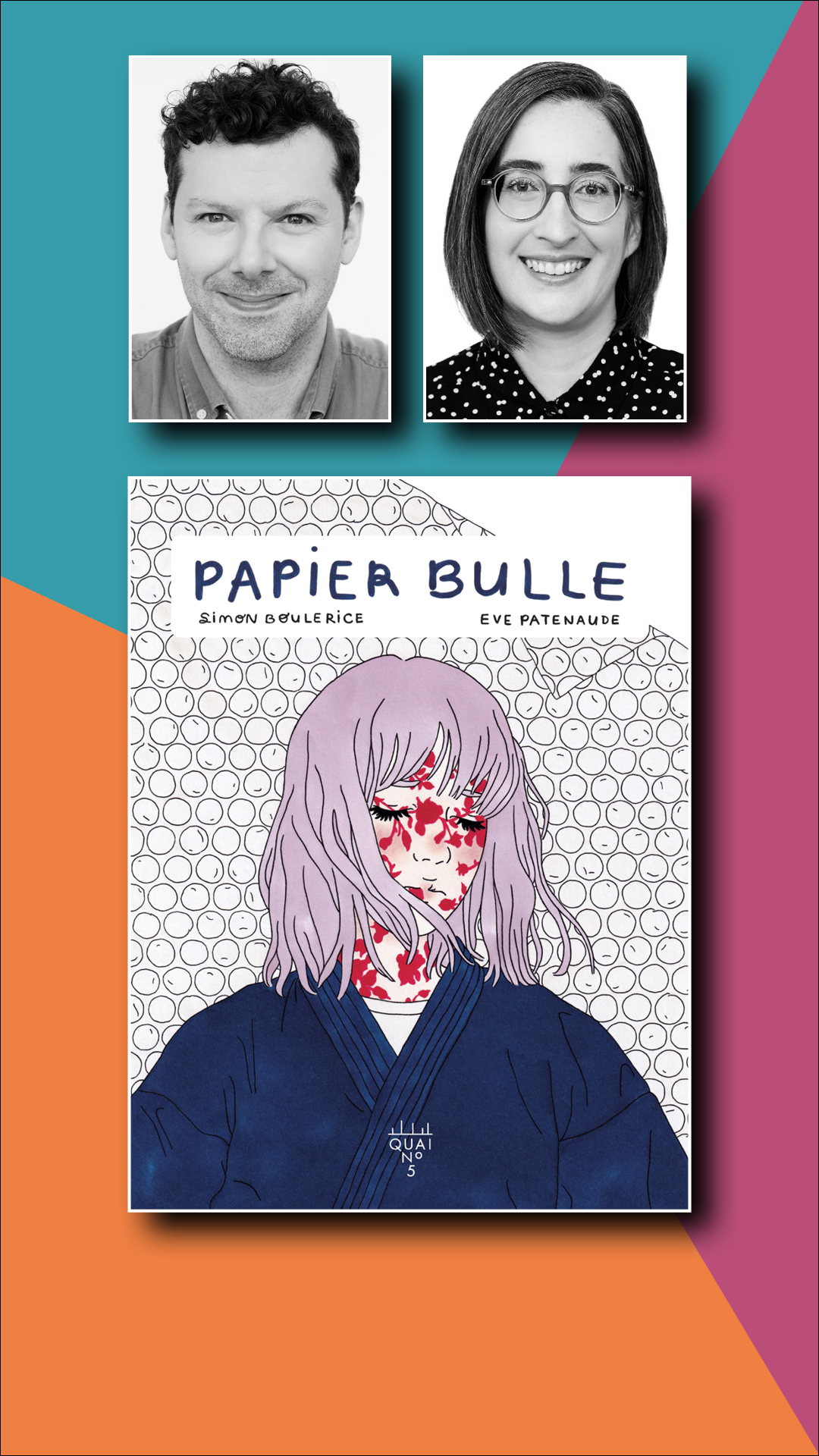 Papier bulle, de Simon Boulerice (texte) et Eve Patenaude (illustrations), Éditions XYZ